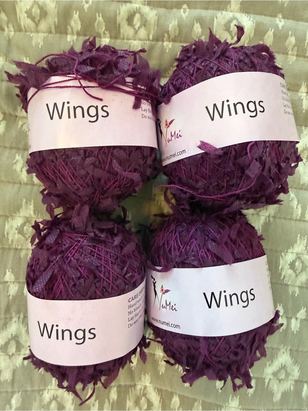 Wings Plum Decorative Yarn by NuMe - Rich Purple